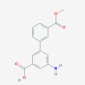 molecular formula C15H13NO4 B6404932 3-Amino-5-(3-methoxycarbonylphenyl)benzoic acid, 95% CAS No. 1261963-17-0