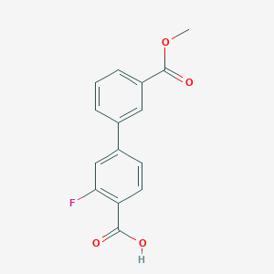 2-Fluoro-4-(3-methoxycarbonylphenyl)benzoic acid, 95%