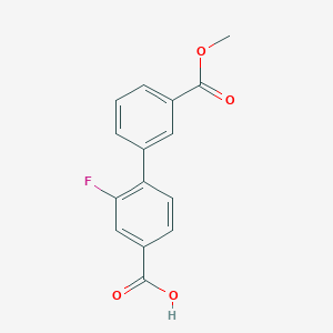 3-Fluoro-4-(3-methoxycarbonylphenyl)benzoic acid, 95%