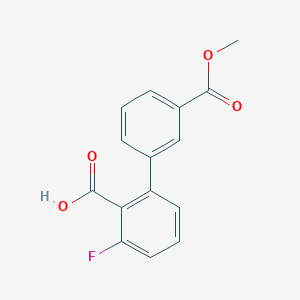 6-Fluoro-2-(3-methoxycarbonylphenyl)benzoic acid, 95%