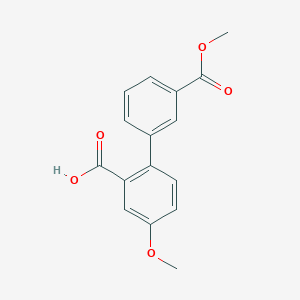 2-(3-Methoxycarbonylphenyl)-5-methoxybenzoic acid, 95%