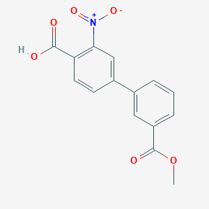 4-(3-Methoxycarbonylphenyl)-2-nitrobenzoic acid, 95%