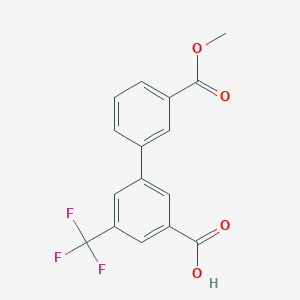 molecular formula C16H11F3O4 B6405019 3-(3-Methoxycarbonylphenyl)-5-trifluoromethylbenzoic acid CAS No. 1261894-91-0