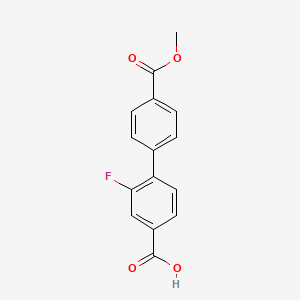 3-Fluoro-4-(4-methoxycarbonylphenyl)benzoic acid, 95%