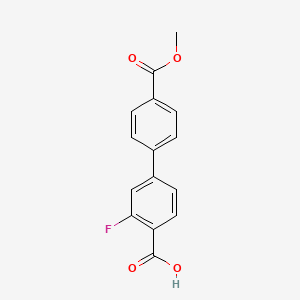 2-Fluoro-4-(4-methoxycarbonylphenyl)benzoic acid, 95%