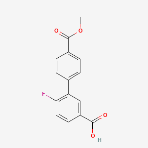 4-Fluoro-3-(4-methoxycarbonylphenyl)benzoic acid, 95%