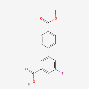 molecular formula C15H11FO4 B6405058 5-Fluoro-3-(4-methoxycarbonylphenyl)benzoic acid, 95% CAS No. 1261903-01-8