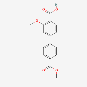 4-(4-Methoxycarbonylphenyl)-2-methoxybenzoic acid, 95%