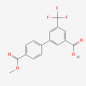 3-(4-Methoxycarbonylphenyl)-5-trifluoromethylbenzoic acid, 95%