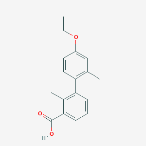 molecular formula C17H18O3 B6405166 3-(4-Ethoxy-2-methylphenyl)-2-methylbenzoic acid CAS No. 1261928-79-3