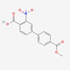 4-(4-Methoxycarbonylphenyl)-2-nitrobenzoic acid, 95%