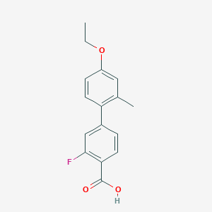 4-(4-Ethoxy-2-methylphenyl)-2-fluorobenzoic acid, 95%