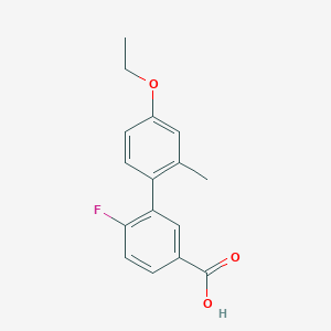 3-(4-Ethoxy-2-methylphenyl)-4-fluorobenzoic acid, 95%