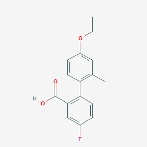 2-(4-Ethoxy-2-methylphenyl)-5-fluorobenzoic acid, 95%