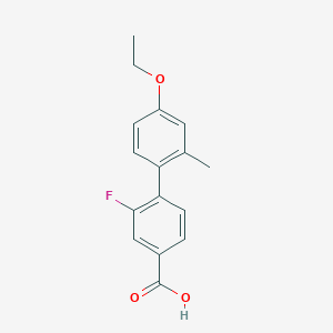 molecular formula C16H15FO3 B6405232 4-(4-Ethoxy-2-methylphenyl)-3-fluorobenzoic acid CAS No. 1261980-33-9