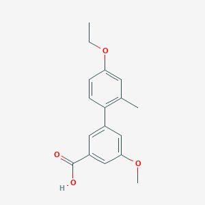 molecular formula C17H18O4 B6405237 3-(4-Ethoxy-2-methylphenyl)-5-methoxybenzoic acid CAS No. 1261924-84-8