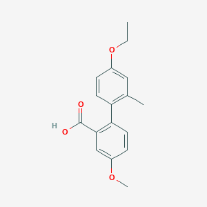 2-(4-Ethoxy-2-methylphenyl)-5-methoxybenzoic acid, 95%