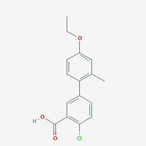 2-Chloro-5-(4-ethoxy-2-methylphenyl)benzoic acid, 95%