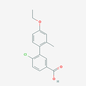 4-Chloro-3-(4-ethoxy-2-methylphenyl)benzoic acid, 95%