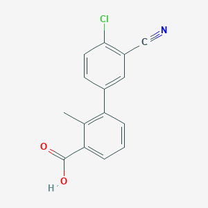 3-(4-Chloro-3-cyanophenyl)-2-methylbenzoic acid, 95%