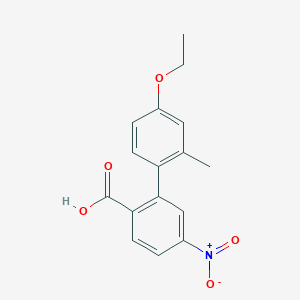 molecular formula C16H15NO5 B6405323 2-(4-Ethoxy-2-methylphenyl)-4-nitrobenzoic acid, 95% CAS No. 1261924-96-2