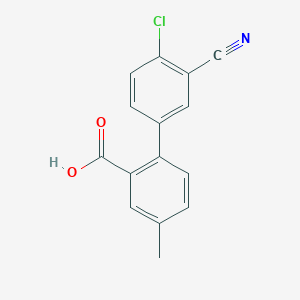 2-(4-Chloro-3-cyanophenyl)-5-methylbenzoic acid, 95%