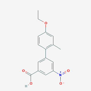 molecular formula C16H15NO5 B6405337 3-(4-Ethoxy-2-methylphenyl)-5-nitrobenzoic acid CAS No. 1261905-65-0