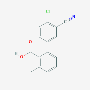 2-(4-Chloro-3-cyanophenyl)-6-methylbenzoic acid, 95%