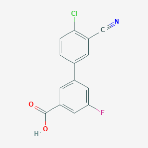 3-(4-Chloro-3-cyanophenyl)-5-fluorobenzoic acid, 95%