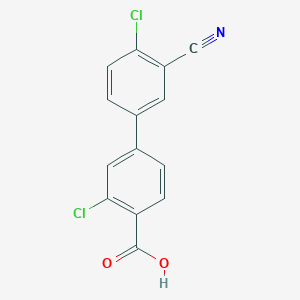 2-Chloro-4-(4-chloro-3-cyanophenyl)benzoic acid, 95%