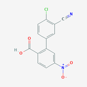 2-(4-Chloro-3-cyanophenyl)-4-nitrobenzoic acid, 95%