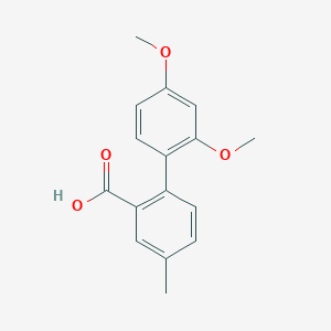 molecular formula C16H16O4 B6405456 2-(2,4-Dimethoxyphenyl)-5-methylbenzoic acid CAS No. 1261925-47-6