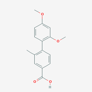 molecular formula C16H16O4 B6405459 4-(2,4-Dimethoxyphenyl)-3-methylbenzoic acid, 95% CAS No. 1140461-95-5