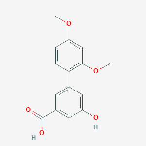 molecular formula C15H14O5 B6405467 3-(2,4-Dimethoxyphenyl)-5-hydroxybenzoic acid CAS No. 1258637-11-4