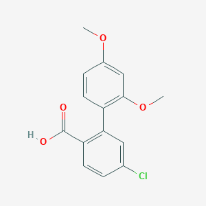 molecular formula C15H13ClO4 B6405529 4-Chloro-2-(2,4-dimethoxyphenyl)benzoic acid, 95% CAS No. 1261948-72-4