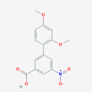 molecular formula C15H13NO6 B6405537 3-(2,4-Dimethoxyphenyl)-5-nitrobenzoic acid, 95% CAS No. 1261980-46-4