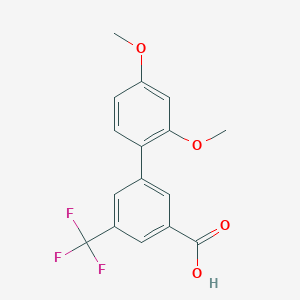 molecular formula C16H13F3O4 B6405543 3-(2,4-Dimethoxyphenyl)-5-trifluoromethylbenzoic acid, 95% CAS No. 1261948-83-7