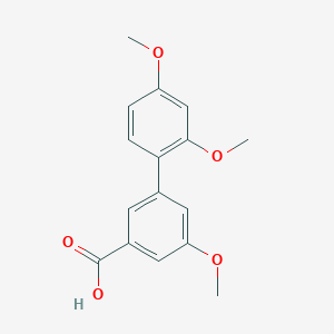 molecular formula C16H16O5 B6405552 3-(2,4-Dimethoxyphenyl)-5-methoxybenzoic acid, 95% CAS No. 1261903-46-1