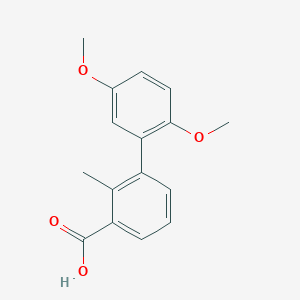 molecular formula C16H16O4 B6405554 3-(2,5-Dimethoxyphenyl)-2-methylbenzoic acid, 95% CAS No. 1261955-99-0