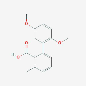 molecular formula C16H16O4 B6405564 2-(2,5-Dimethoxyphenyl)-6-methylbenzoic acid, 95% CAS No. 1261909-20-9