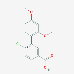 4-Chloro-3-(2,4-dimethoxyphenyl)benzoic acid, 95%