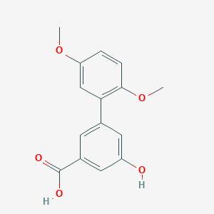 molecular formula C15H14O5 B6405572 3-(2,5-Dimethoxyphenyl)-5-hydroxybenzoic acid, 95% CAS No. 1258627-95-0