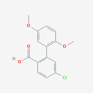 molecular formula C15H13ClO4 B6405602 4-Chloro-2-(2,5-dimethoxyphenyl)benzoic acid CAS No. 1261925-61-4