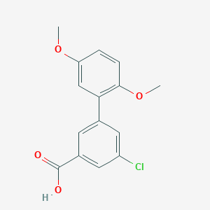 molecular formula C15H13ClO4 B6405628 5-Chloro-3-(2,5-dimethoxyphenyl)benzoic acid, 95% CAS No. 1261991-79-0