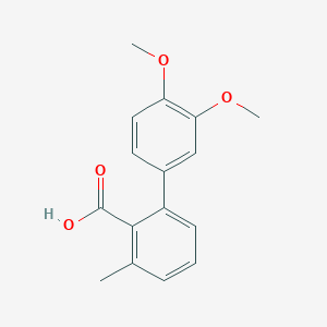 molecular formula C16H16O4 B6405656 2-(3,4-Dimethoxyphenyl)-6-methylbenzoic acid, 95% CAS No. 1261948-99-5