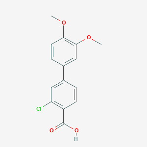 2-Chloro-4-(3,4-dimethoxyphenyl)benzoic acid, 95%