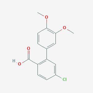 molecular formula C15H13ClO4 B6405679 4-Chloro-2-(3,4-dimethoxyphenyl)benzoic acid CAS No. 1261926-07-1