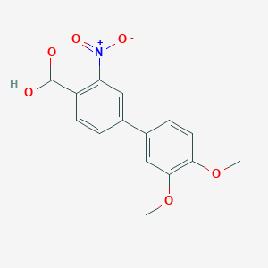 molecular formula C15H13NO6 B6405691 4-(3,4-Dimethoxyphenyl)-2-nitrobenzoic acid, 95% CAS No. 1261926-12-8