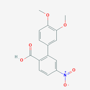 molecular formula C15H13NO6 B6405710 2-(3,4-Dimethoxyphenyl)-4-nitrobenzoic acid CAS No. 1261932-88-0