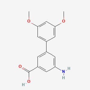 molecular formula C15H15NO4 B6405743 3-Amino-5-(3,5-dimethoxyphenyl)benzoic acid CAS No. 1261905-98-9